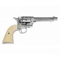 Пневматический револьвер Umarex Colt SAA 45 PELLET nickel, кал. 4,5мм