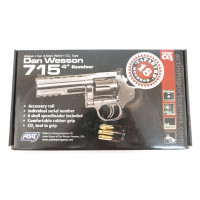 Пневматический револьвер ASG Dan Wesson 715-4 Silver (пулевой)